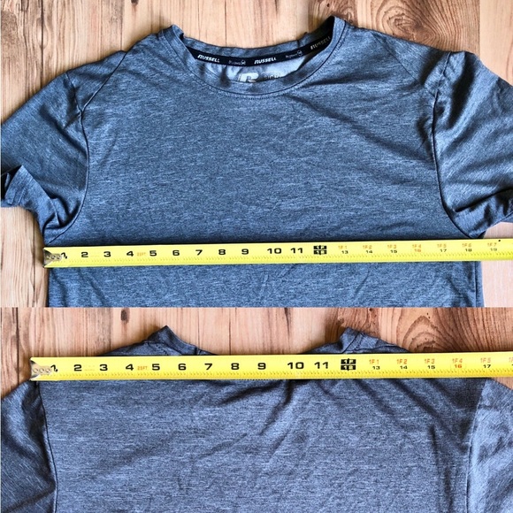 RUSSELL Active Shirt FRESH FORCE Dri Power 360 Short Sleeve Tee GRAY Small Men’s - Picture 7 of 16